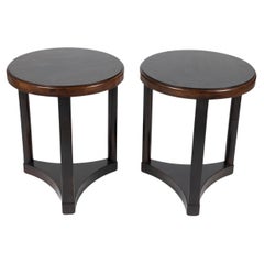 Pair of Edward Wormley for Dunbar Round Side Tables, Circa 1950s