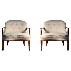 Pair of Edward Wormley for Dunbar (Signed) Janus Chairs