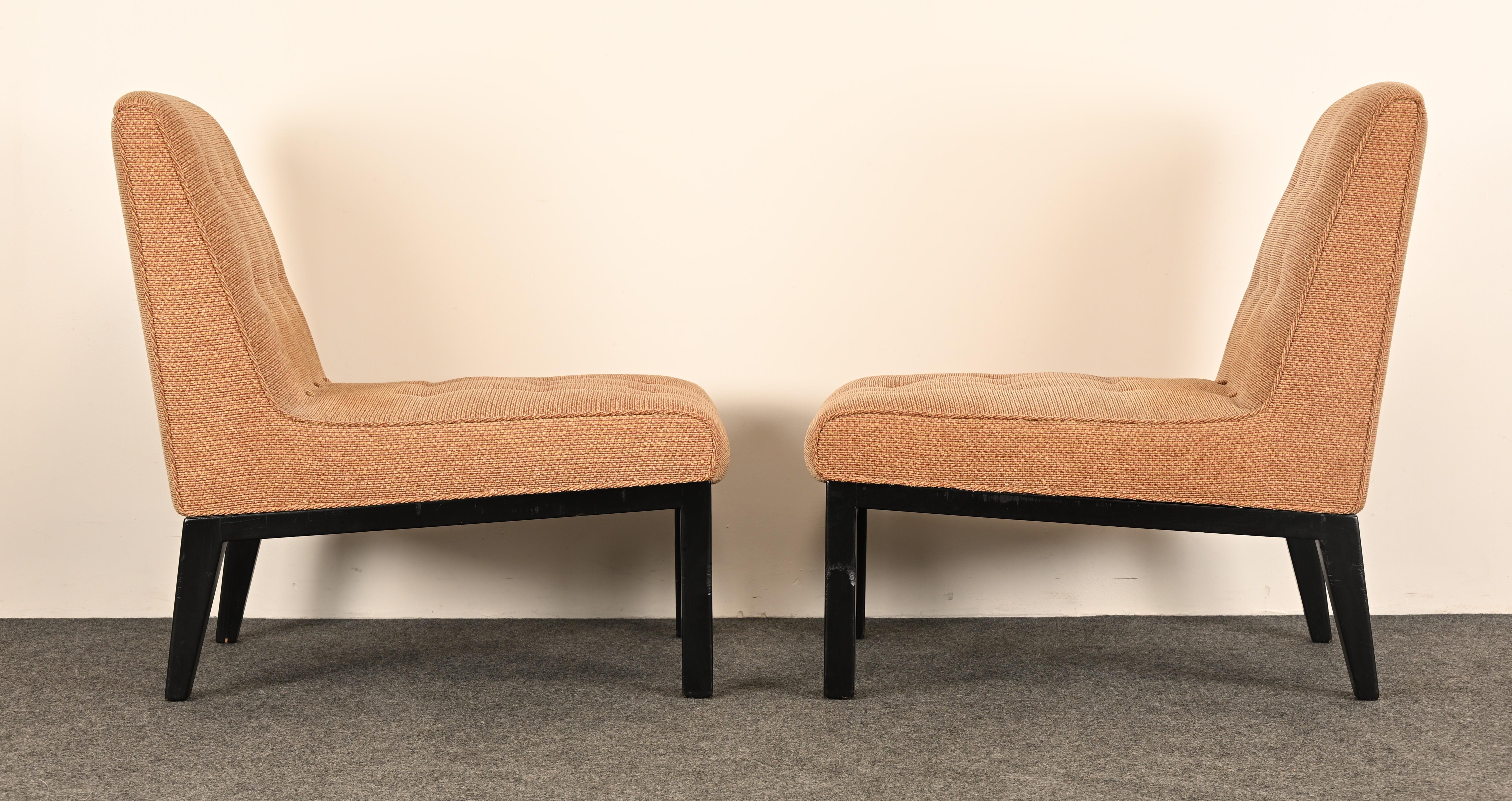 Paire de chaises à pantoufles Edward Wormley pour Dunbar, années 1960 en vente 3