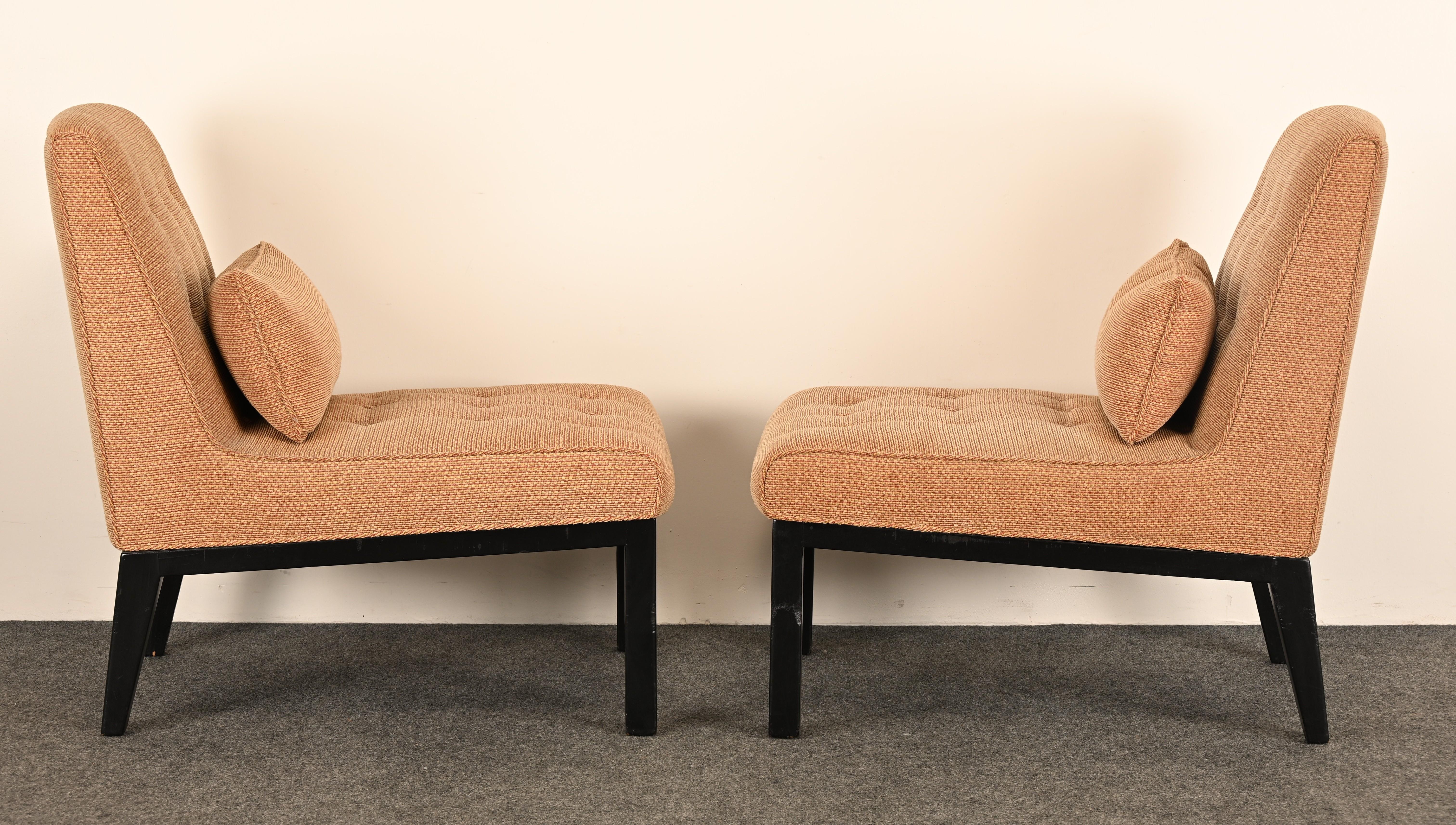 Paire de chaises à pantoufles Edward Wormley pour Dunbar, années 1960 en vente 4