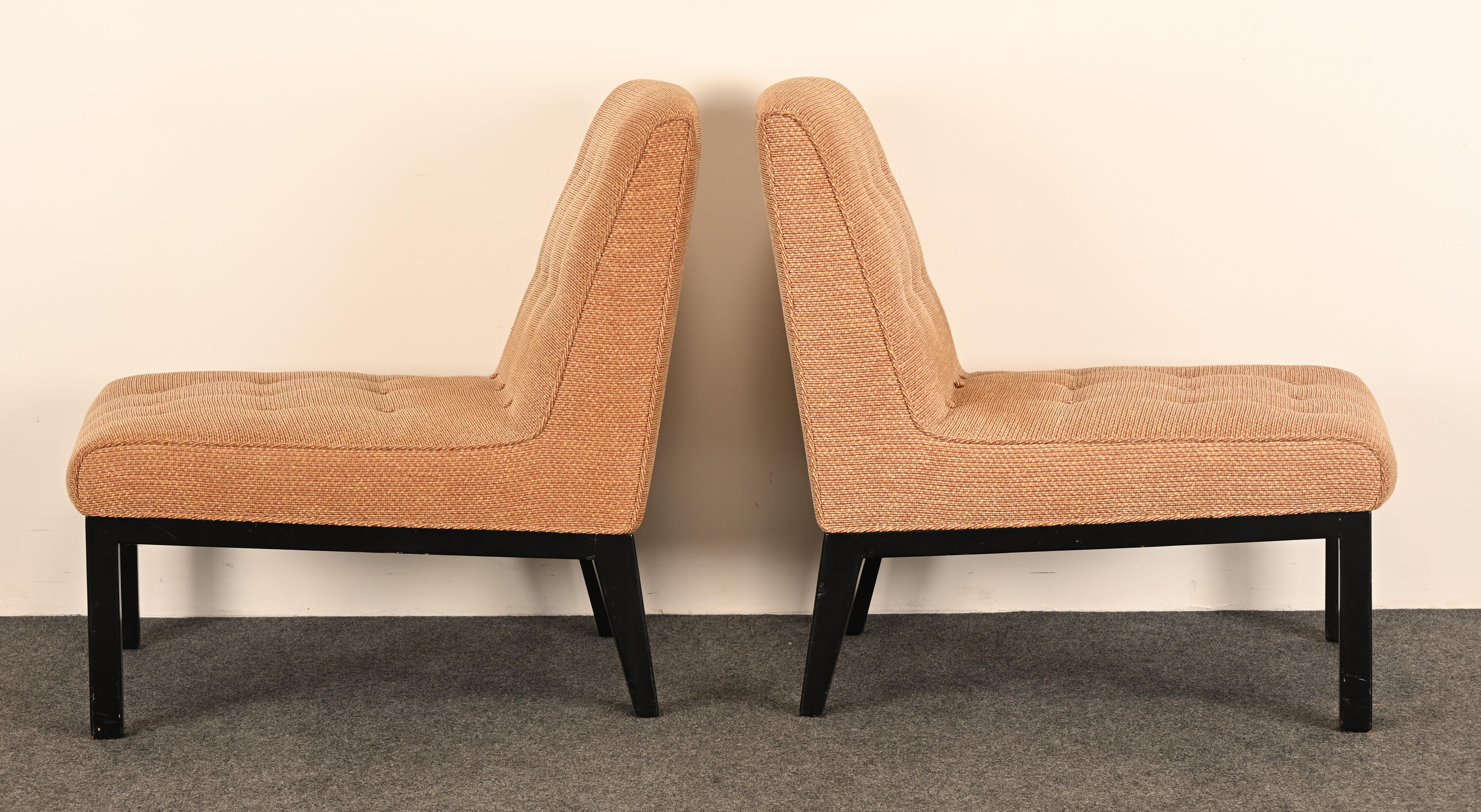Paire de chaises à pantoufles Edward Wormley pour Dunbar, années 1960 en vente 9