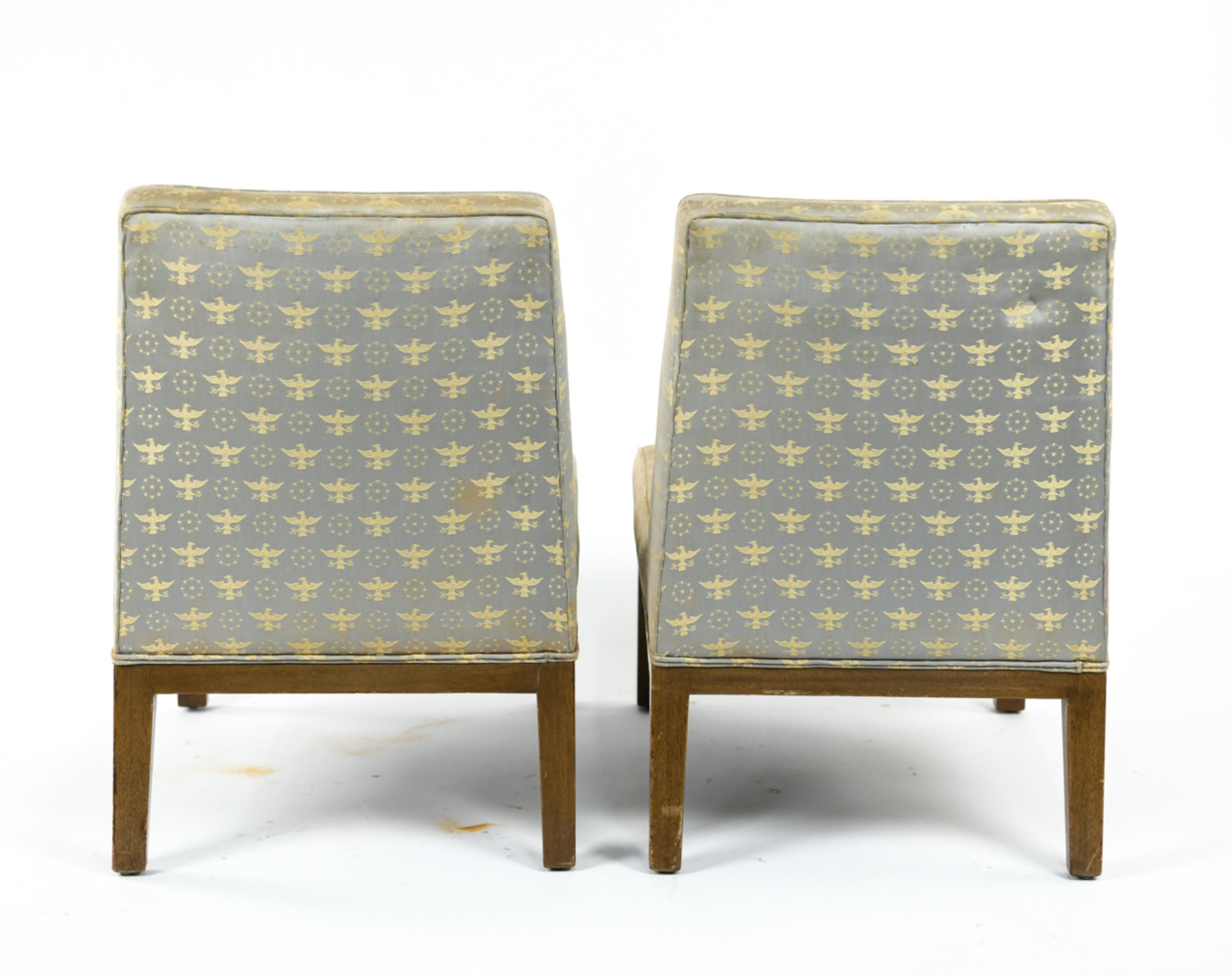 Pair of Edward Wormley for Dunbar Slipper Chairs 3