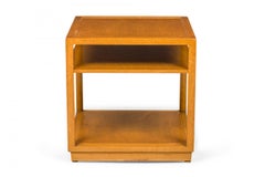Pair of Edward Wormley for Dunbar Square Wooden Double Shelf End / Side Table