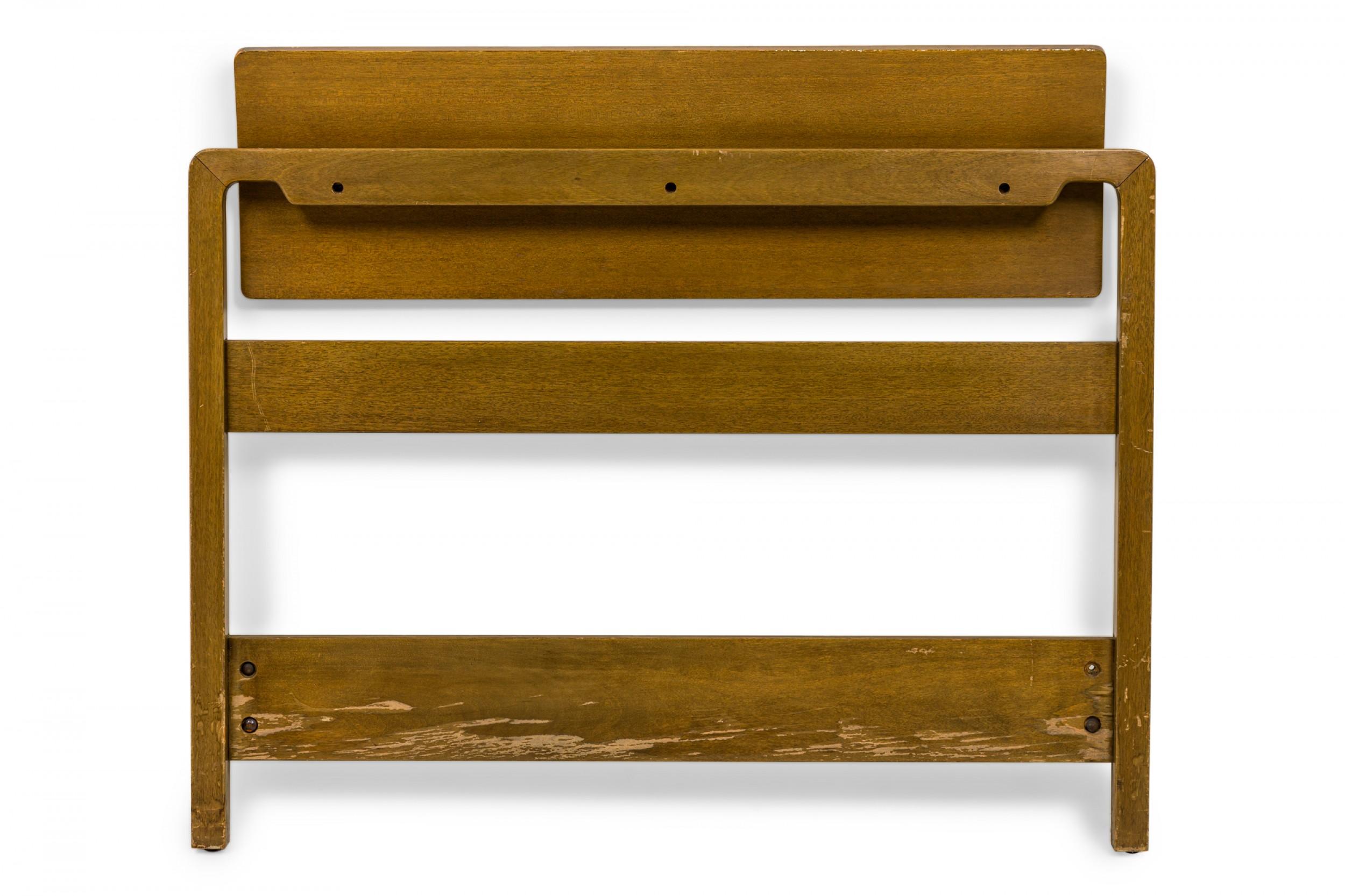 Mid-Century Modern Pair of Edward Wormley for Dunbar Steam Bent Wooden Paddle Form Twin Bed Headbo For Sale