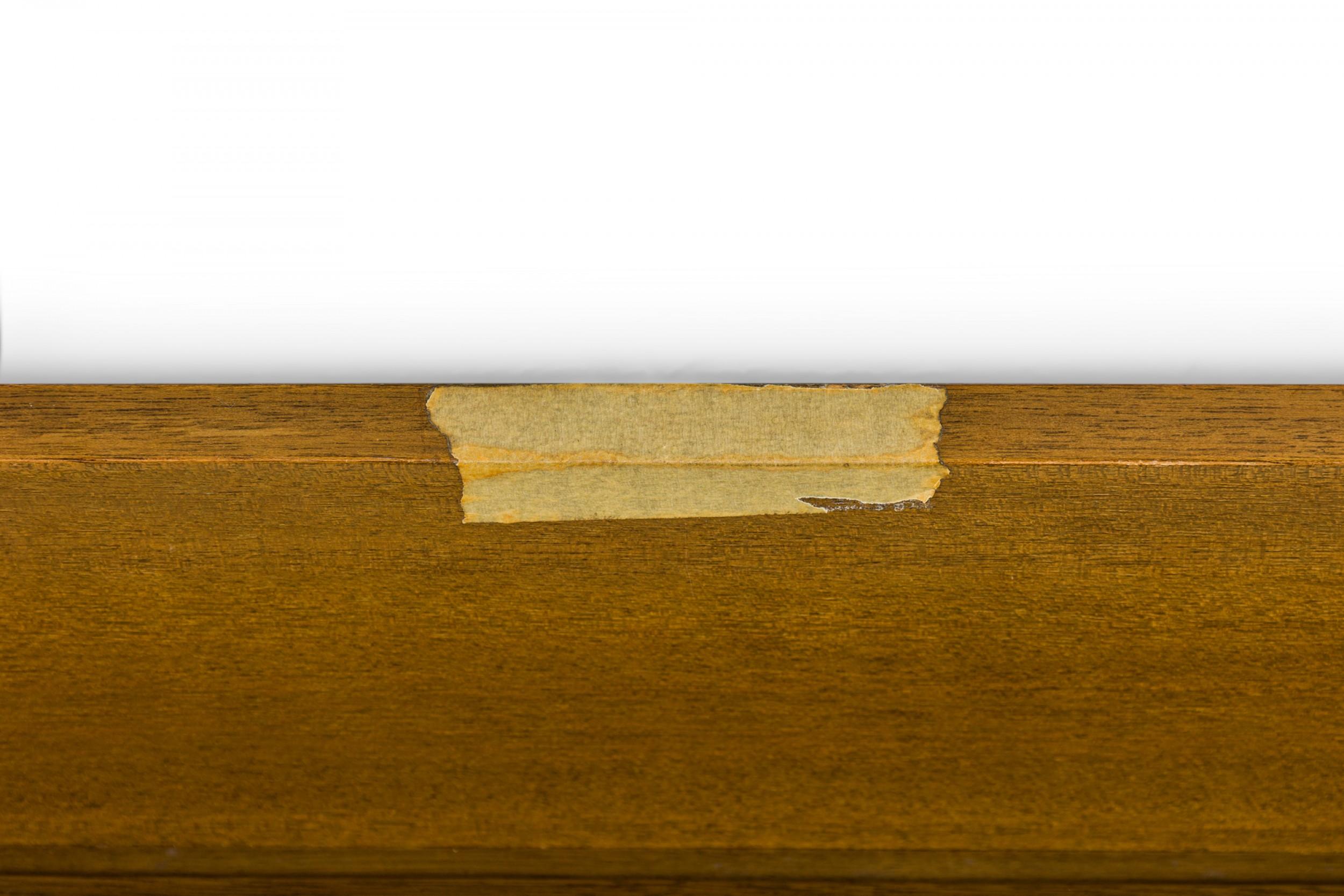 Paar Edward Wormley für Dunbar Dampf gebogenen hölzernen Paddel Form Twin Bed Headbo (Holz) im Angebot