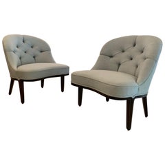 Pair of Edward Wormley "Janus" Slipper Lounge Chairs for Dunbar