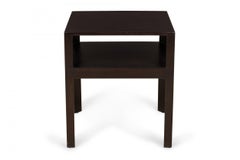 Pair of Edward Wormley Lacquered Dark Wood Two Shelf End / Side Tables