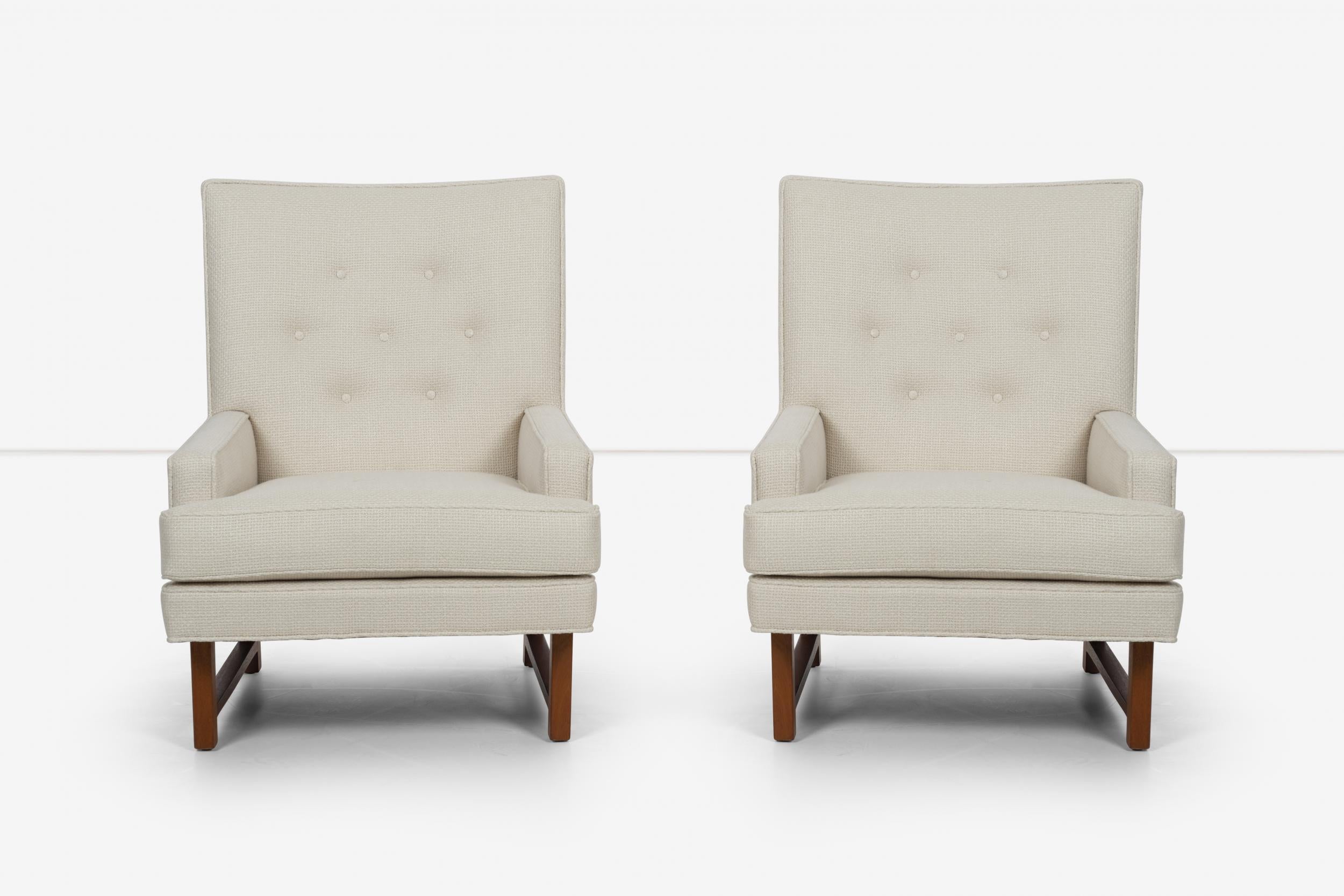 Mid-Century Modern Pair of Edward Wormley Janus Group Lounge Chairs