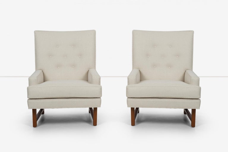 Mid-Century Modern Pair of Edward Wormley Janus Group Lounge Chairs For Sale