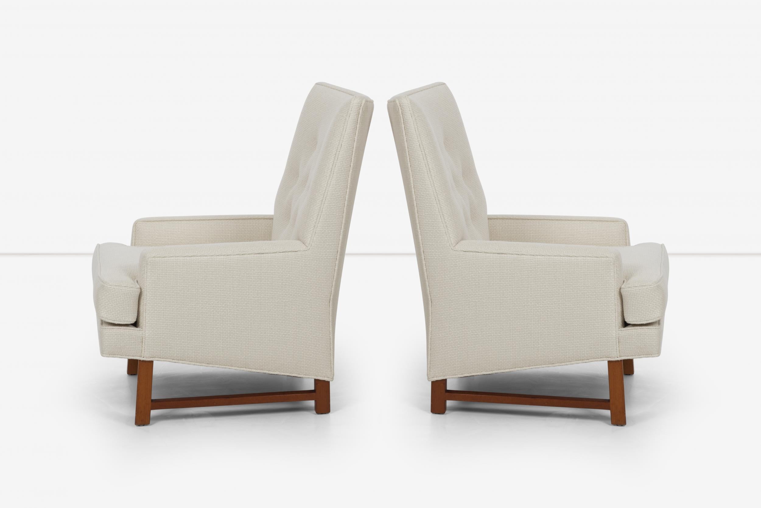 Appliqué Pair of Edward Wormley Janus Group Lounge Chairs