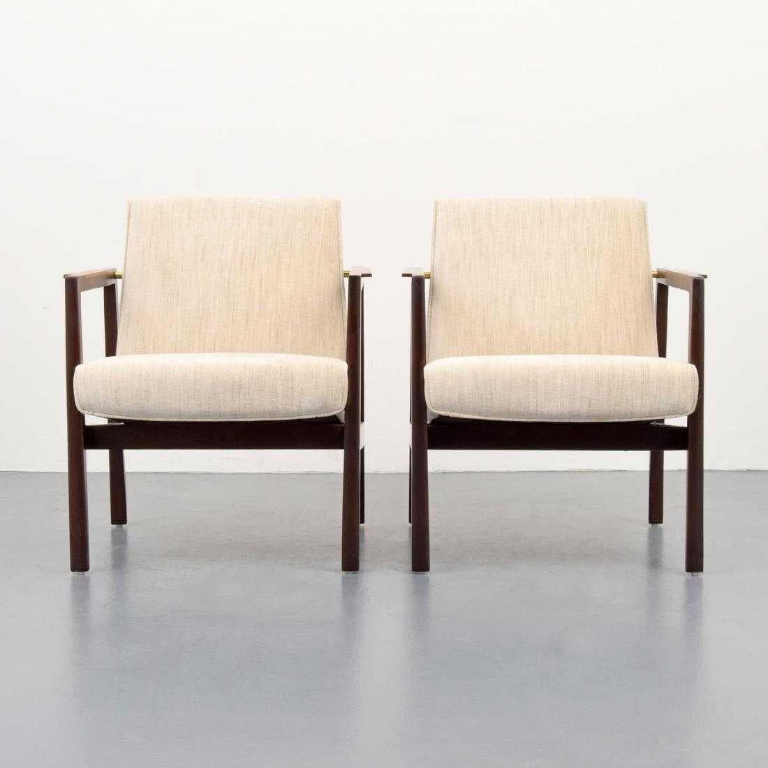 Pair of Edward Wormley Lounge Chairs In Fair Condition In West Palm Beach, FL