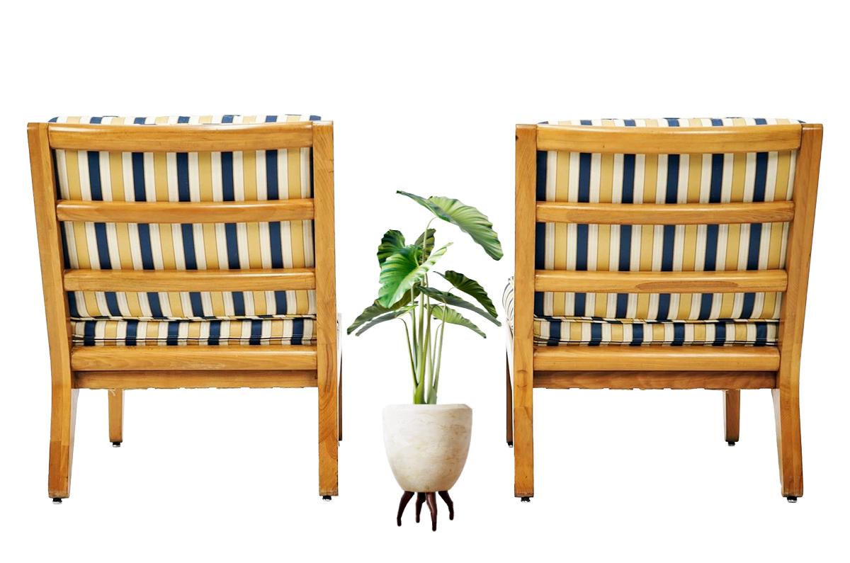 Wood Pair of Edward Wormley Lounge Chairs For Sale