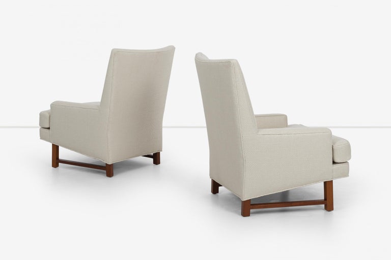 Pair of Edward Wormley Janus Group Lounge Chairs In Good Condition For Sale In Chicago, IL