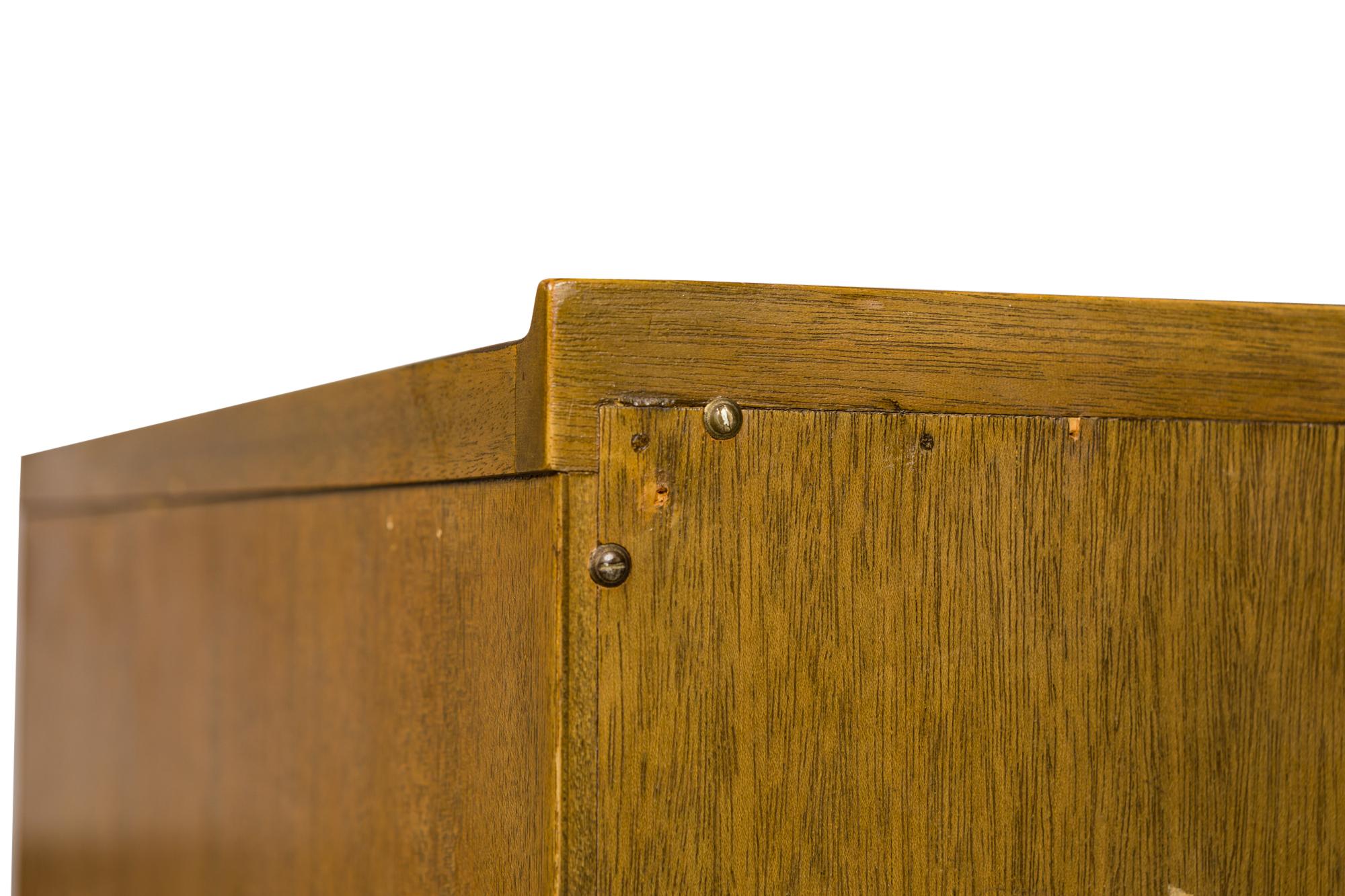 Pair of Edward Wormley Mid-Century Walnut and Leather 7-Drawer Chests For Sale 11