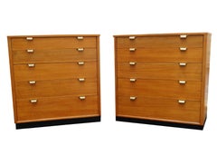 Pair of Edward Wormley Precedent Dresser Bachelor Chest of Drawers Dressers