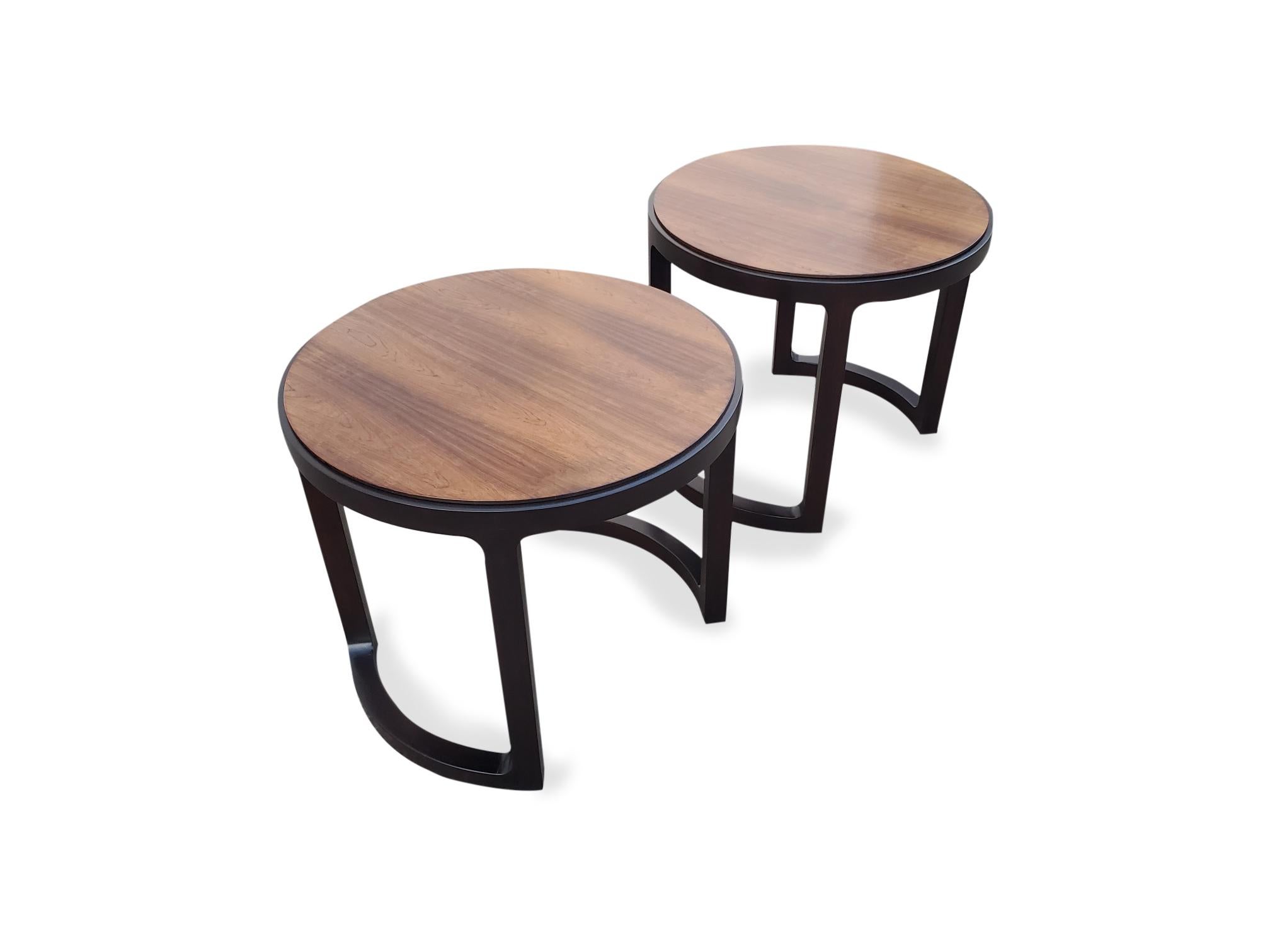 Mid-Century Modern Paire de tables d'appoint Edward Wormley pour Dunbar en vente