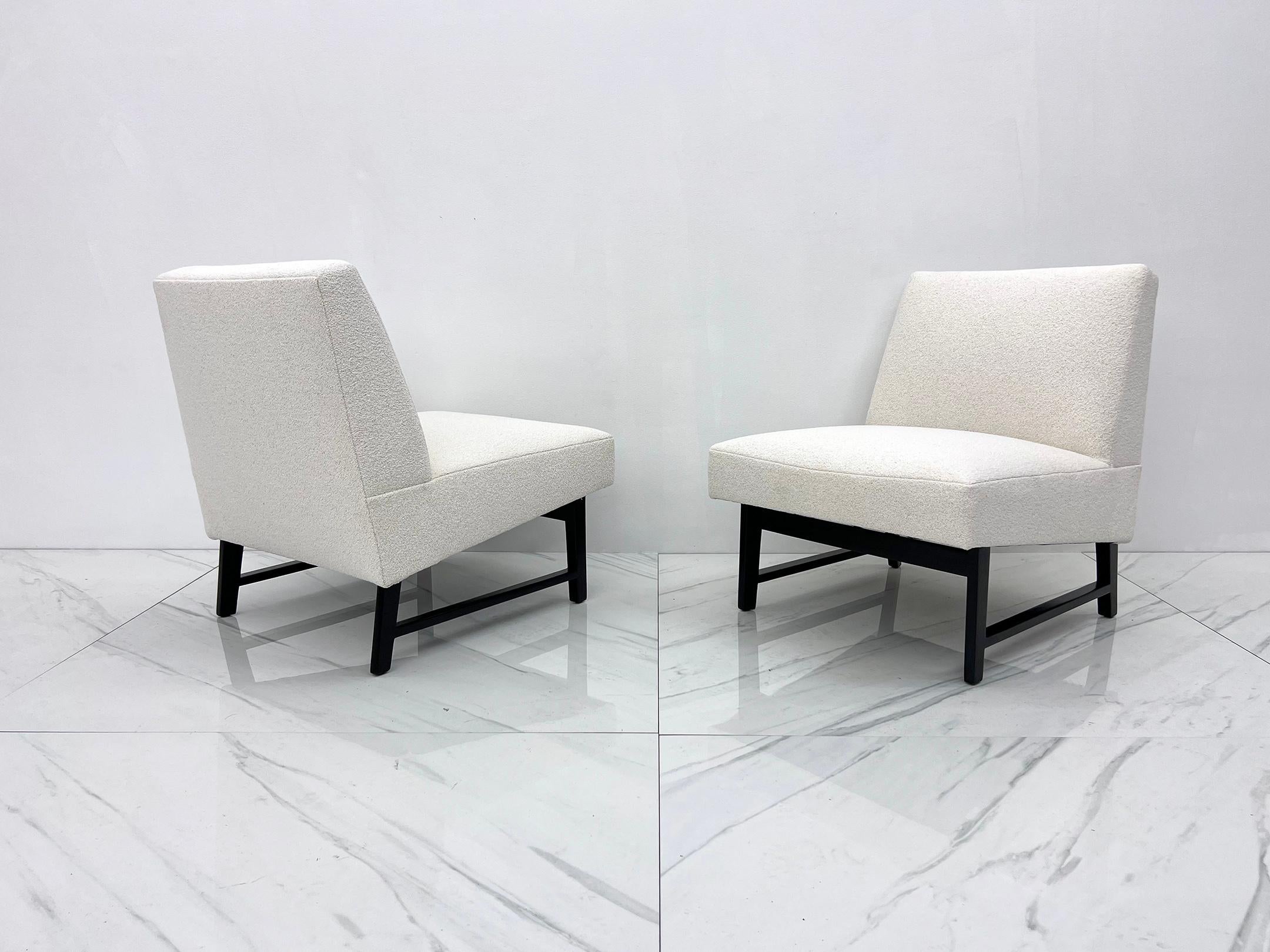 Mid-Century Modern Pair of Edward Wormley Slipper Chairs for Dunbar For Sale