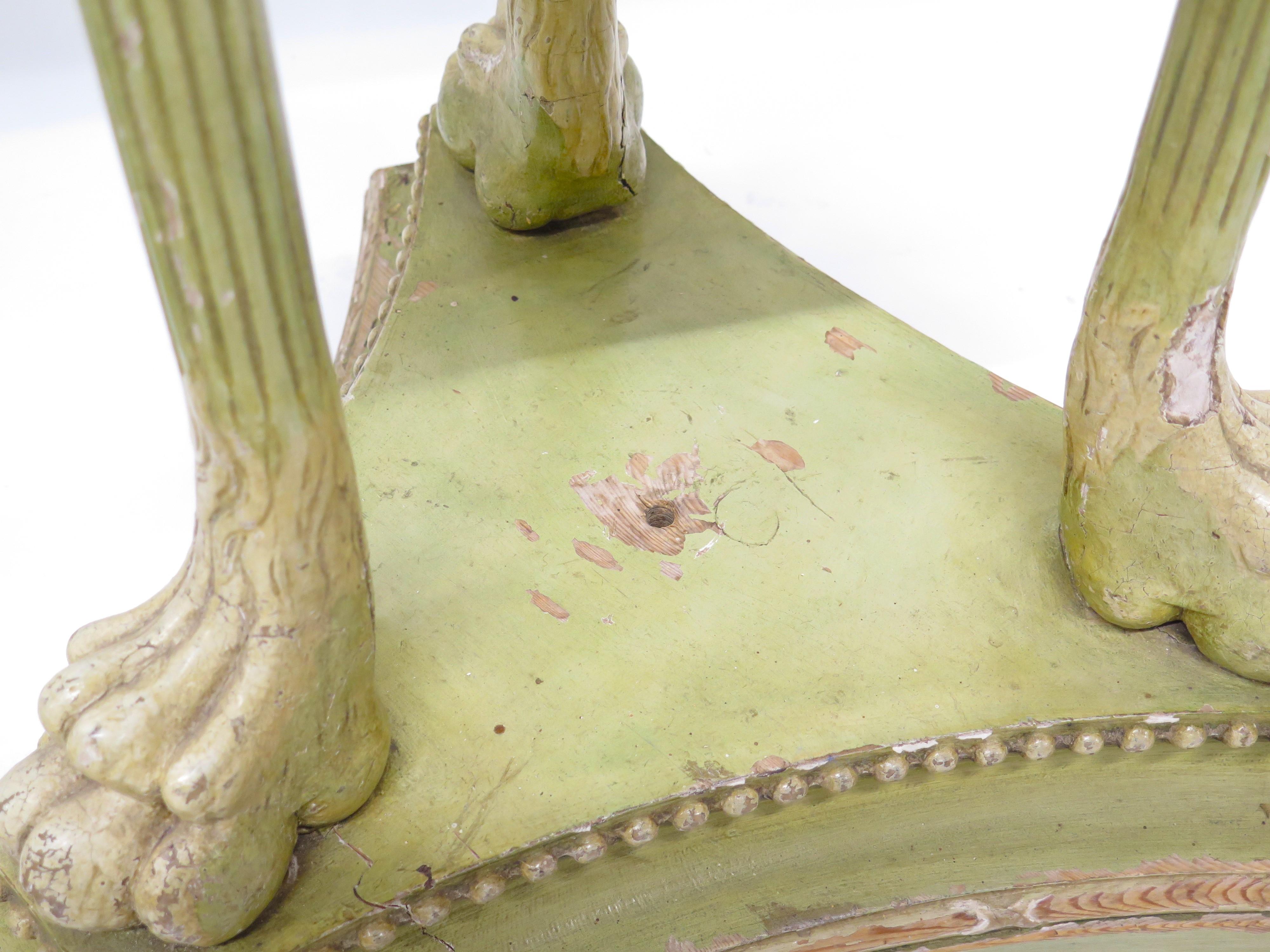 Pair of Edwardian Adam-Style Painted Candle Stands 5