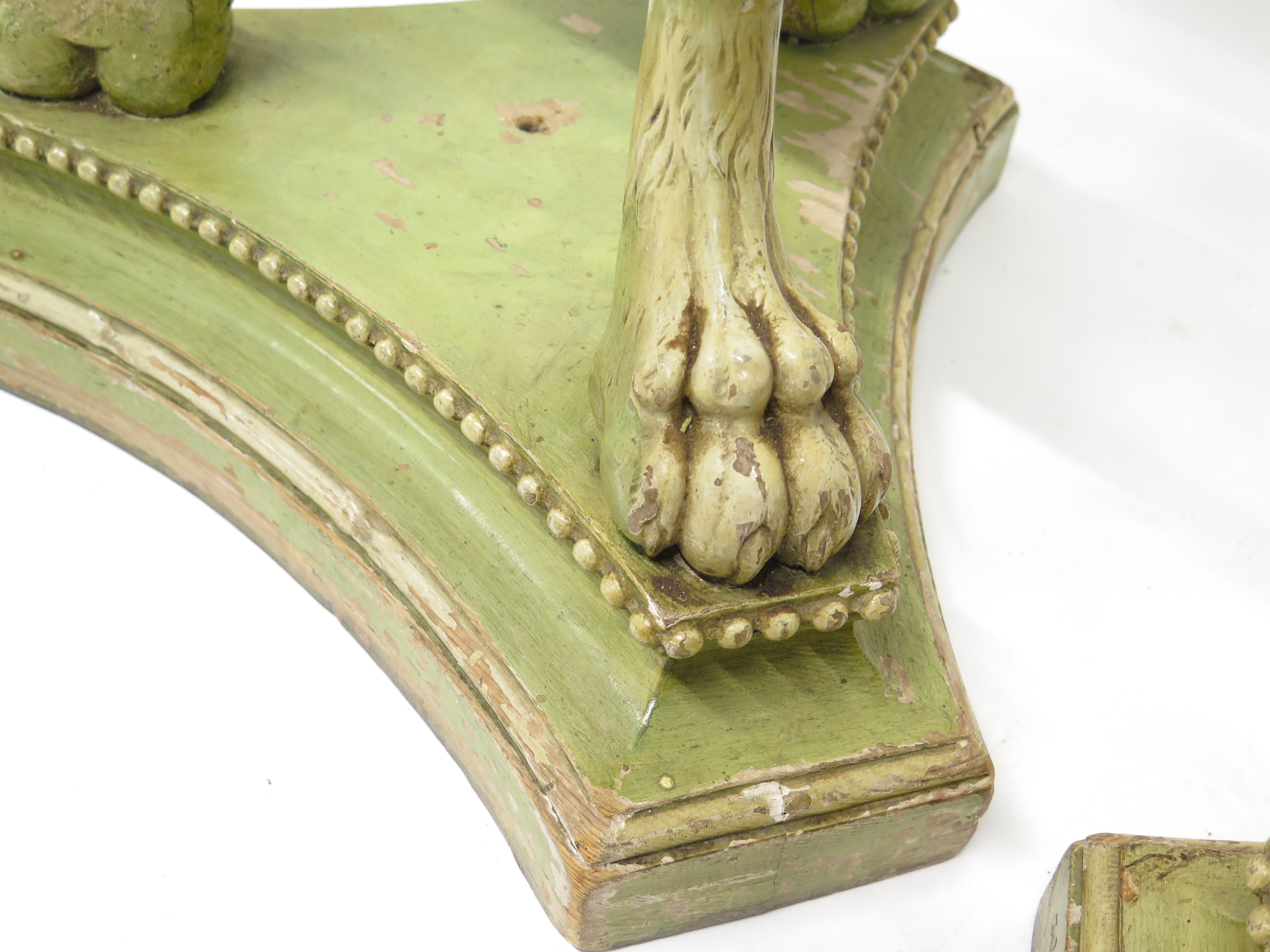 Pair of Edwardian Adam-Style Painted Candle Stands 6