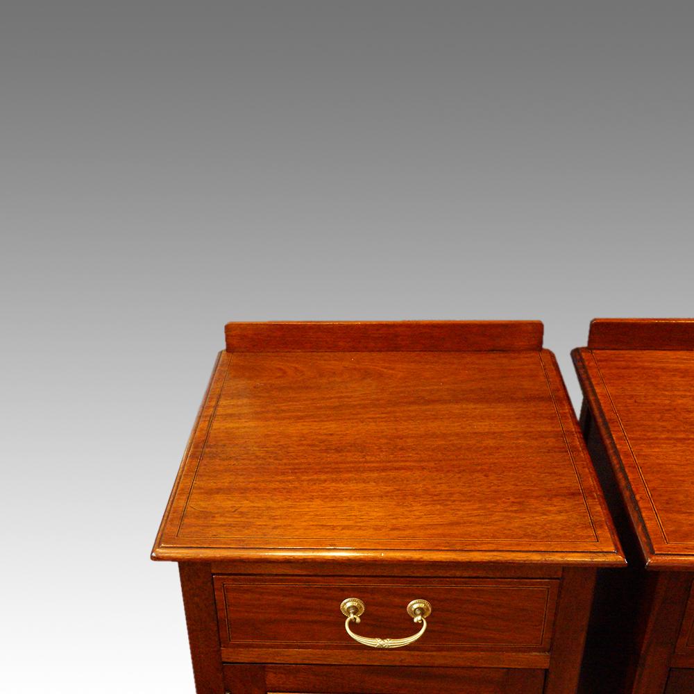 Pair of Edwardian bedside cabinets  2