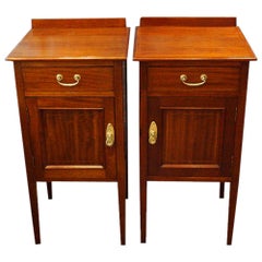 Pair of Edwardian bedside cabinets 