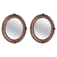 Pair of Edwardian Carved Giltwood Framed Mirrors