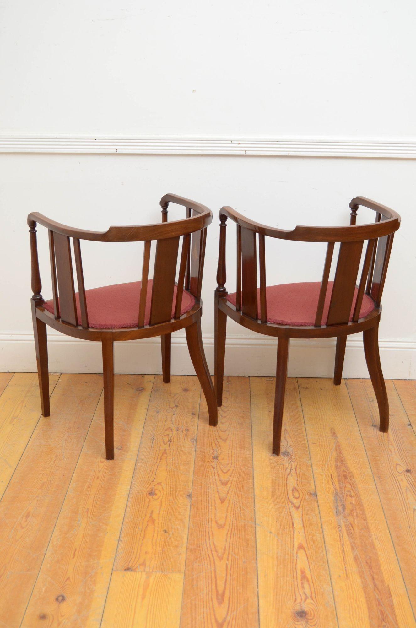 Pair of Edwardian Chairs in Mahogany 6