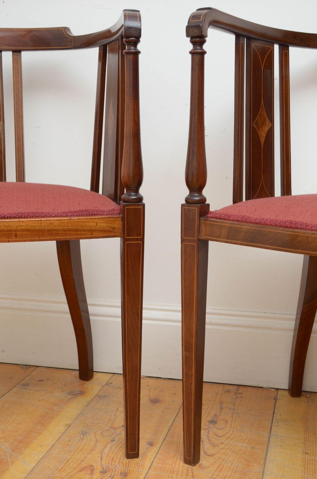 Pair of Edwardian Chairs in Mahogany 3