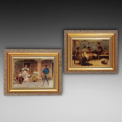 Coppia di cristalli edoardiani