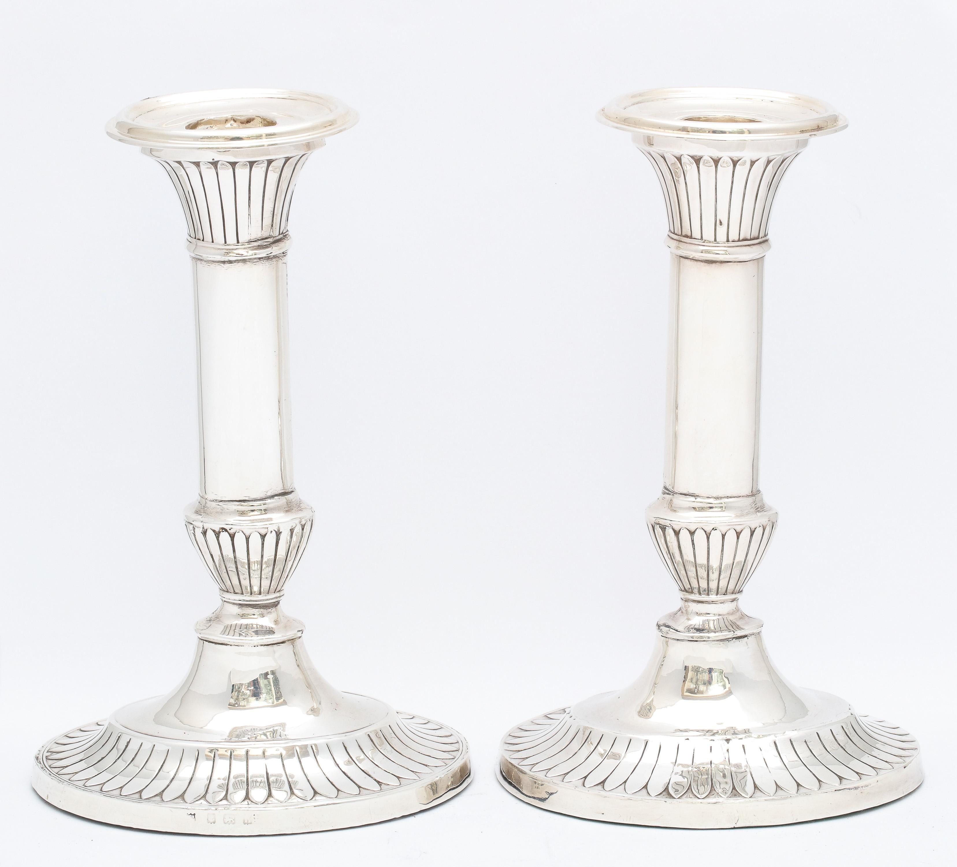 Pair of Edwardian George III-Style Sterling Silver Candlesticks, Mappin & Webb 5