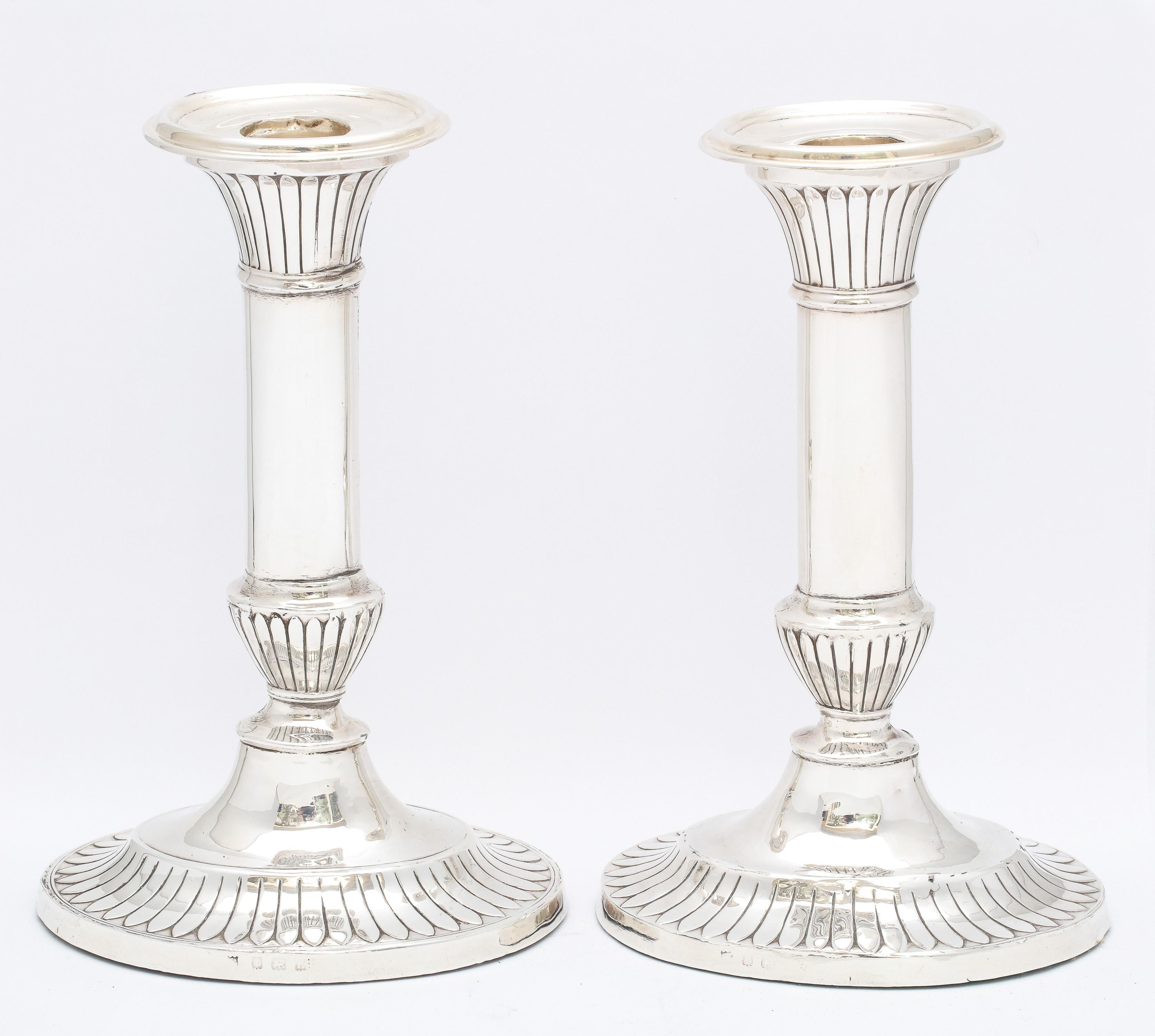 Pair of Edwardian George III-Style Sterling Silver Candlesticks, Mappin & Webb 10
