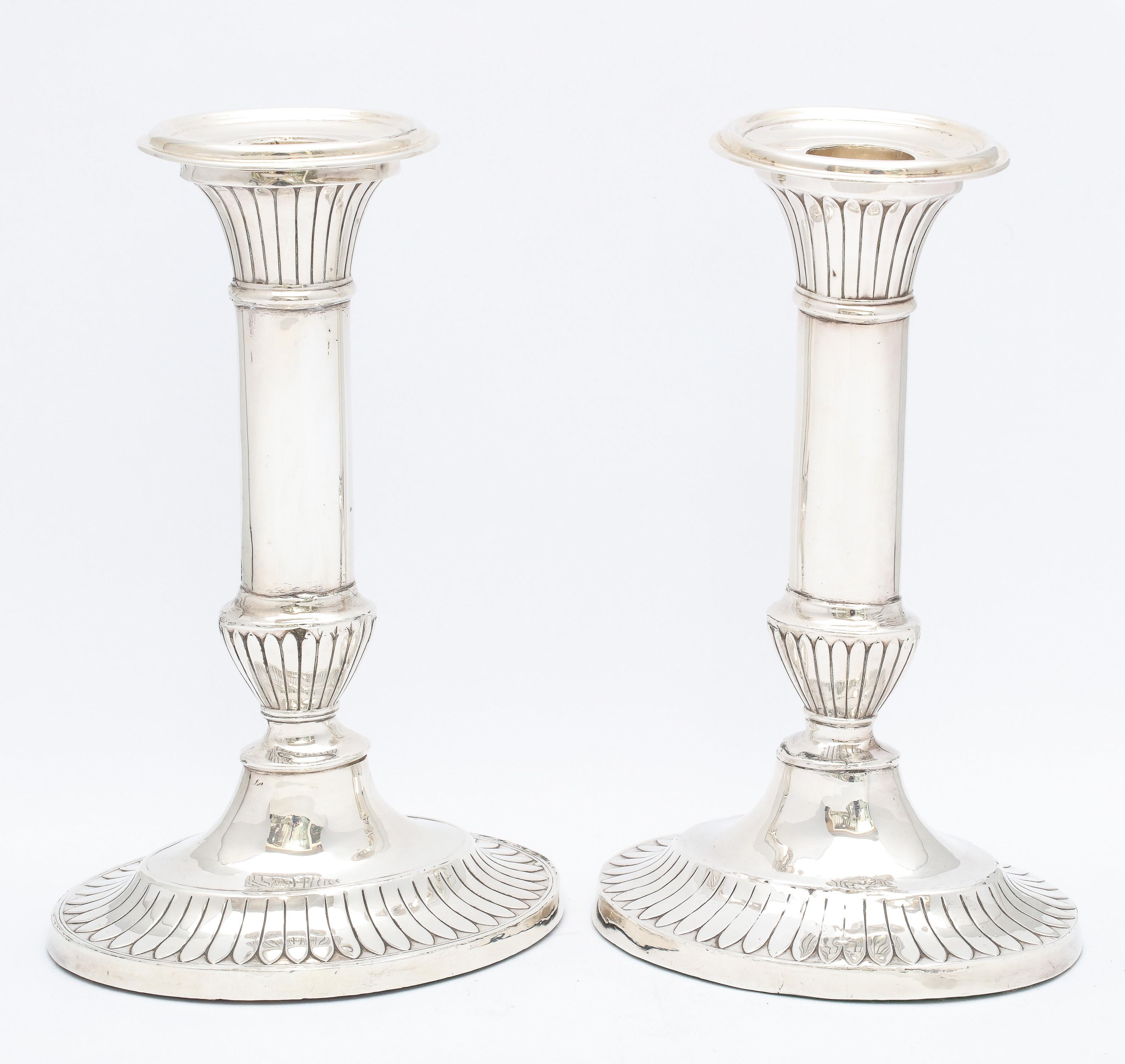 Pair of Edwardian George III-Style Sterling Silver Candlesticks, Mappin & Webb 11