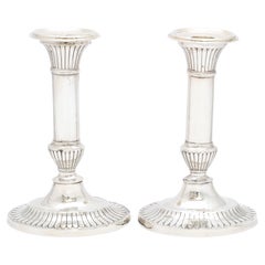 Pair of Edwardian George III-Style Sterling Silver Candlesticks, Mappin & Webb