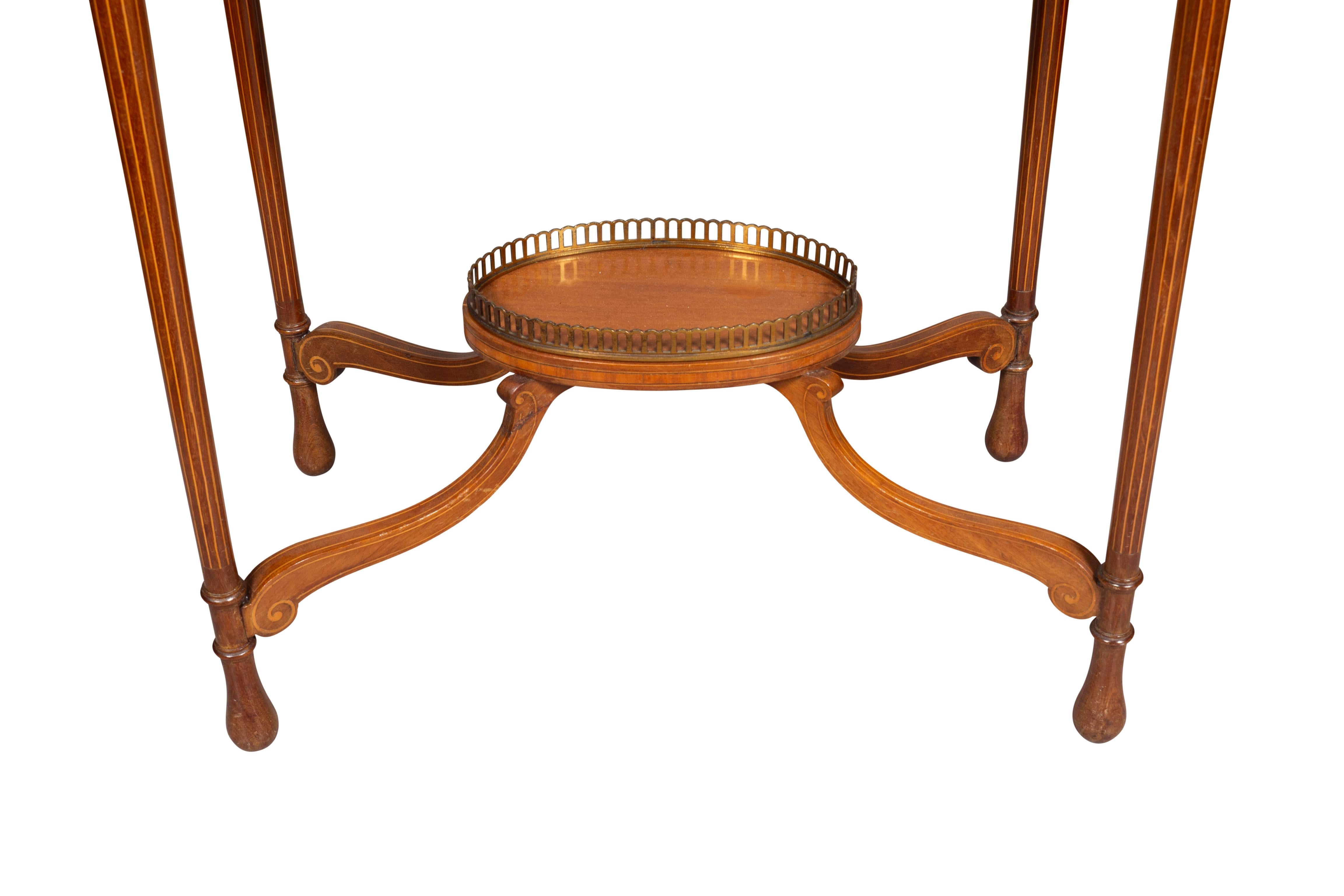 Pair Of Edwardian Mahogany And Inlaid End Tables For Sale 11