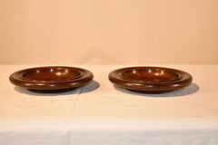Paire de sous-verres en chêne de style édouardien