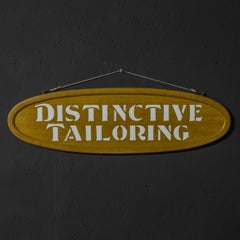 Pair of Edwardian Oak Framed Tailors Signs