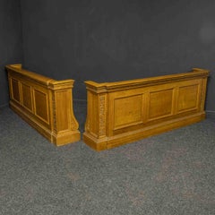 Pair of Edwardian Oak Pew Fronts