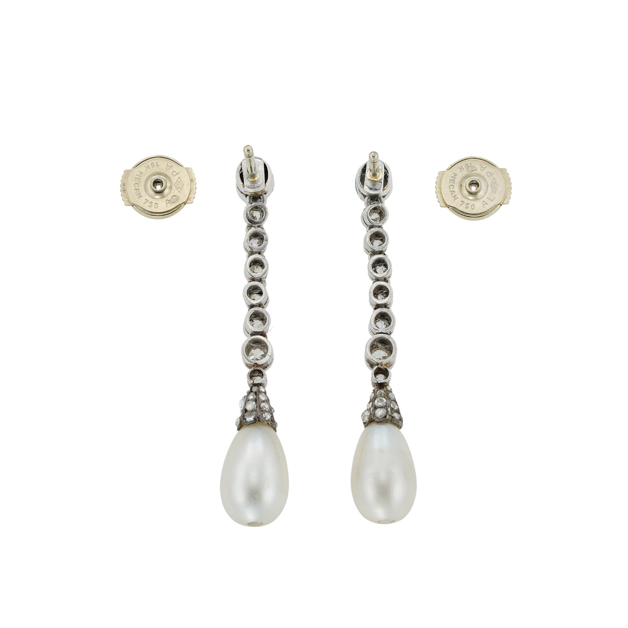 edwardian pearl earrings