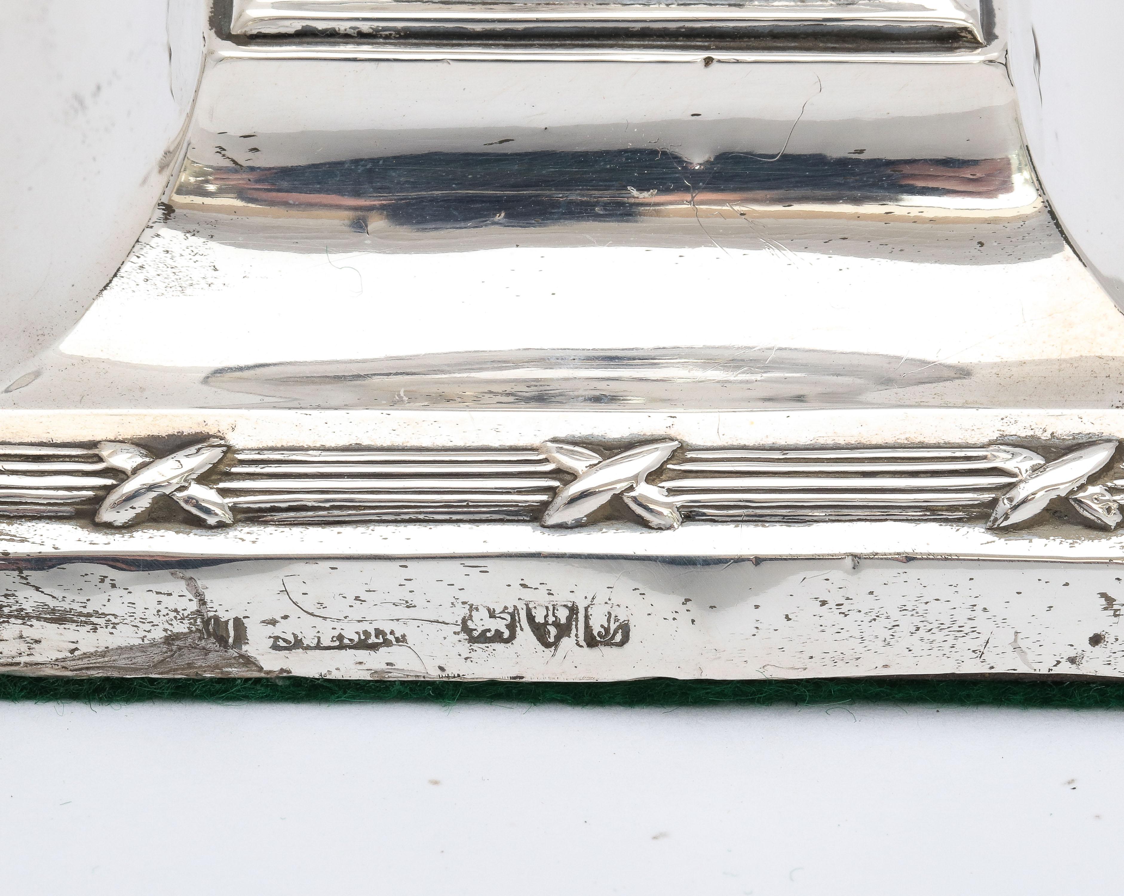 Pair of Edwardian Period Sterling Silver Adams-Style Candlesticks 3