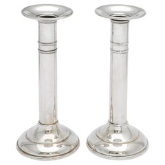 Pair of Edwardian Period Sterling Silver Candlesticks