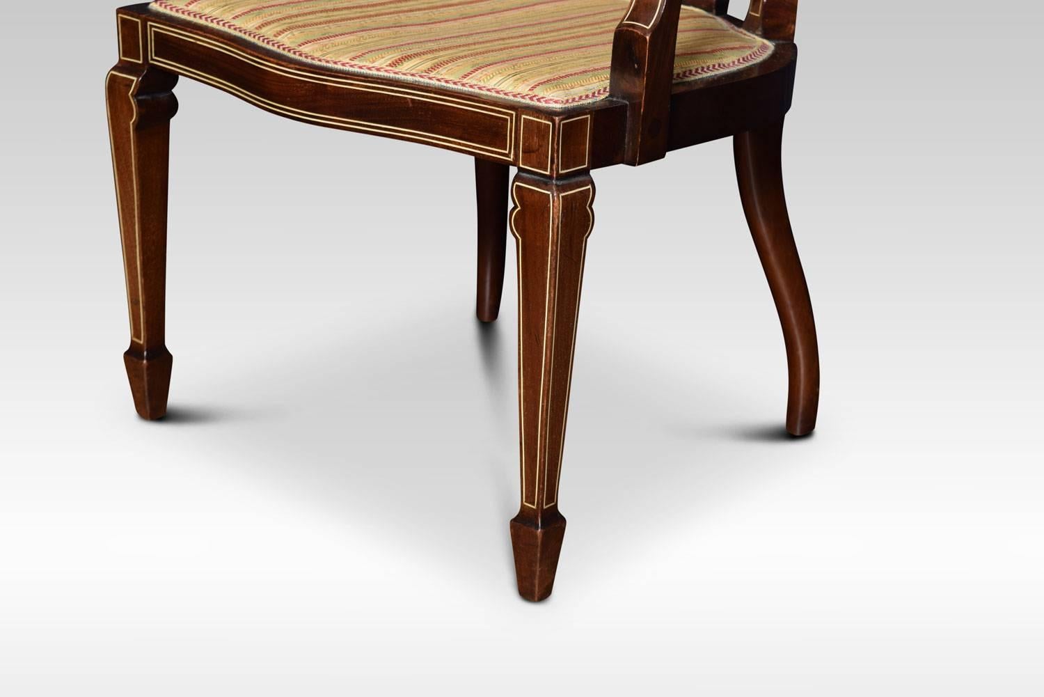 Paar Sessel mit Intarsien (Holz) im Angebot