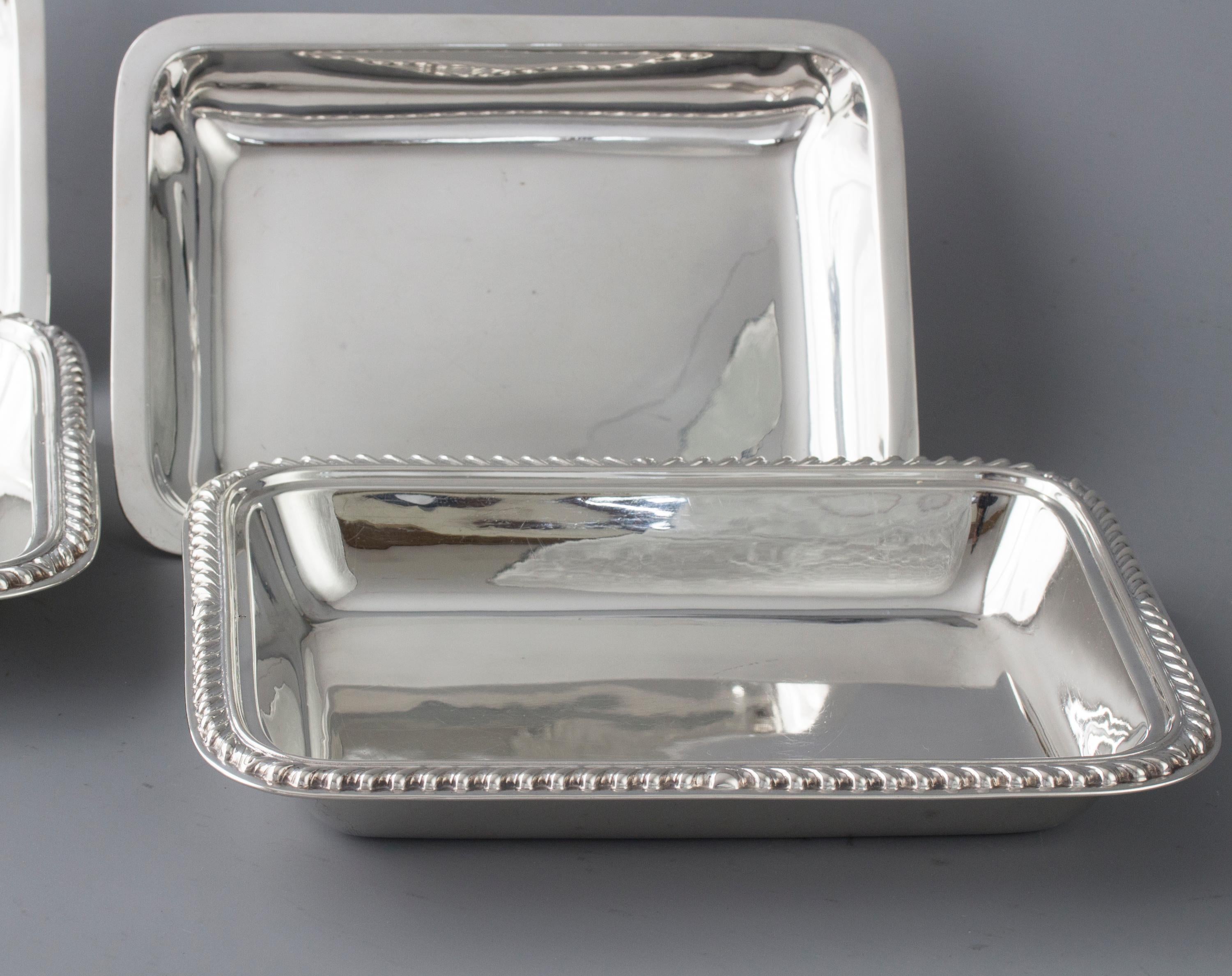 Sterling Silver Pair of Edwardian Silver Entree Dishes Sheffield, 1902