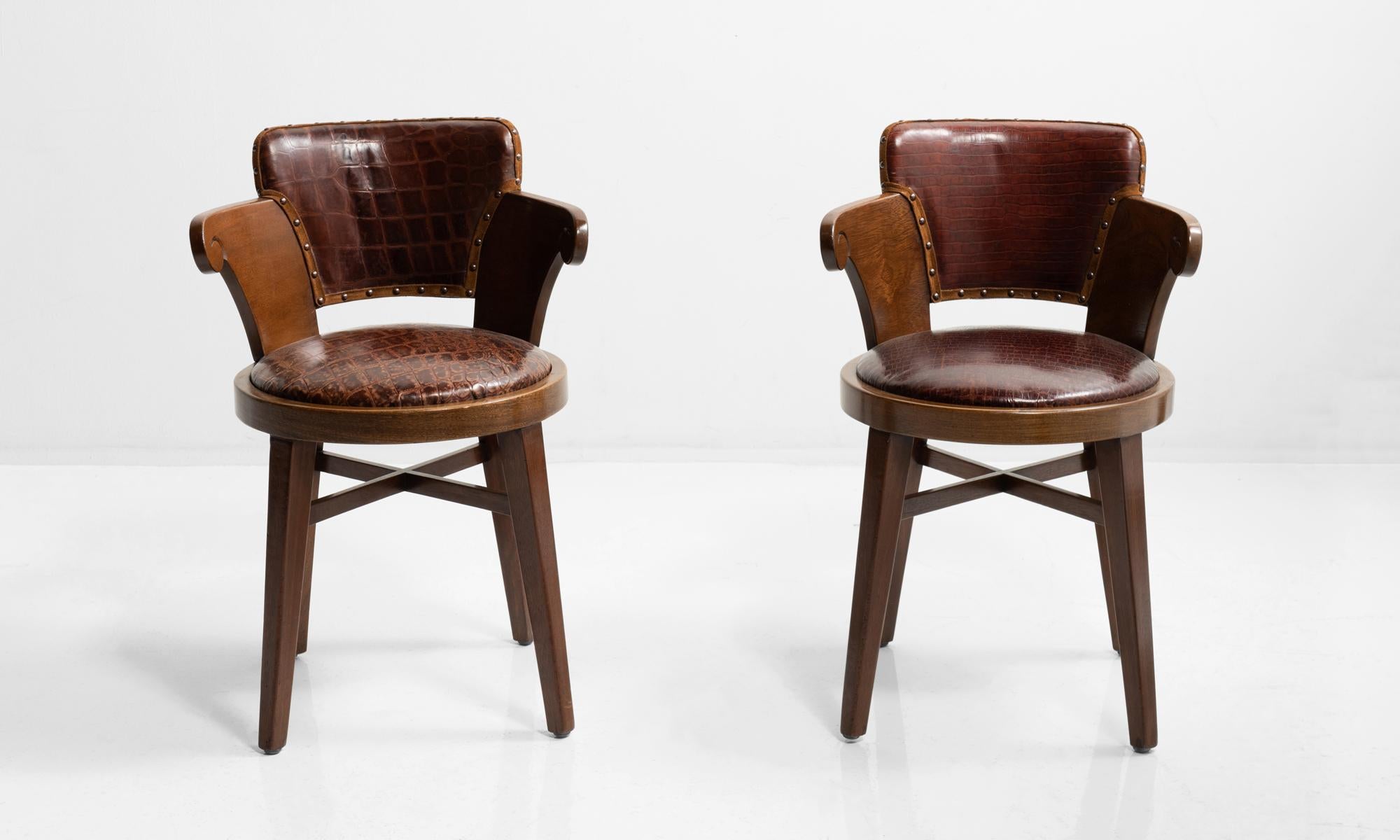 English Pair of Edwardian Tavern Chairs