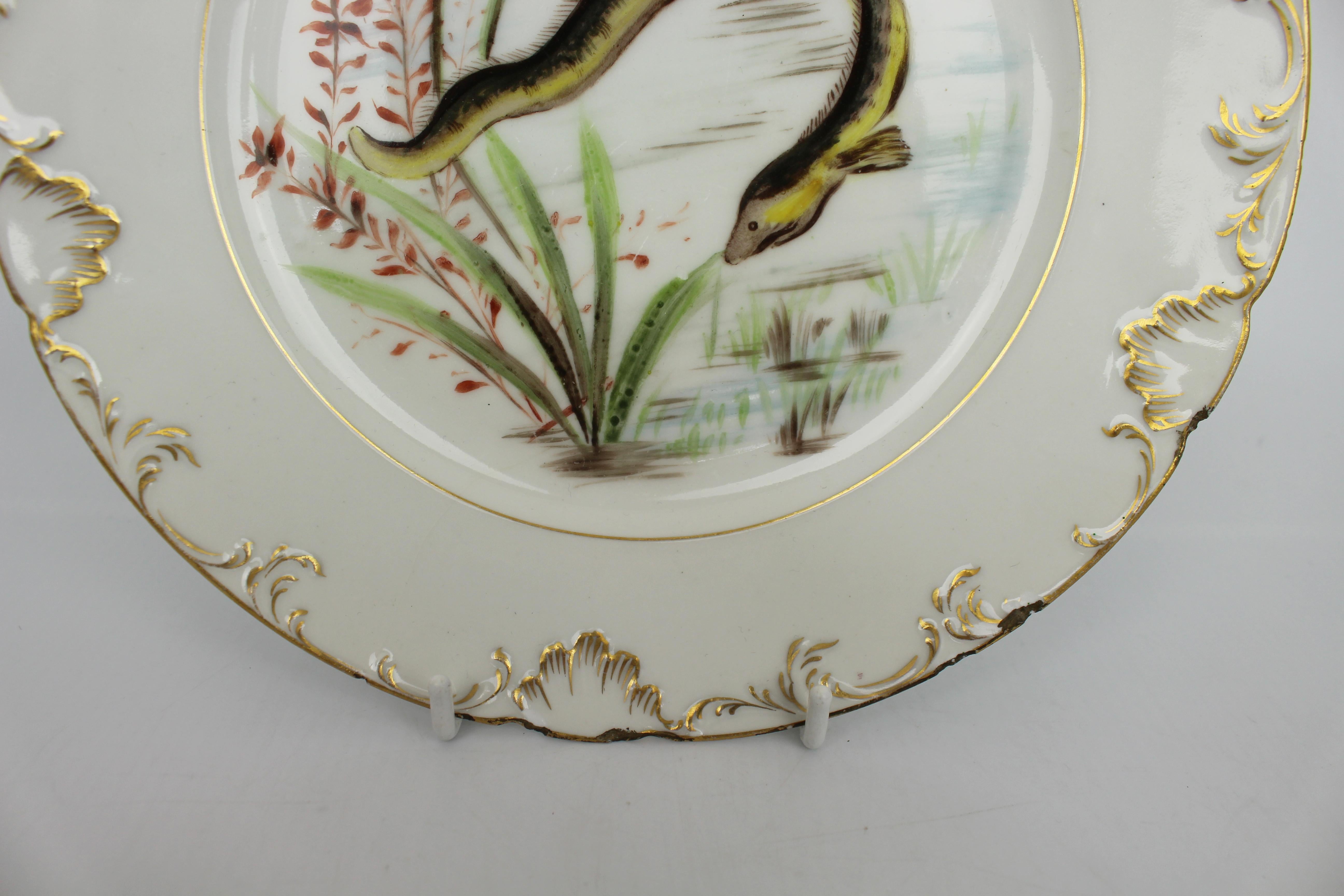 Pair of Edwardian Wolly Fowkes Worcester Hand Painted Plates For Sale 5