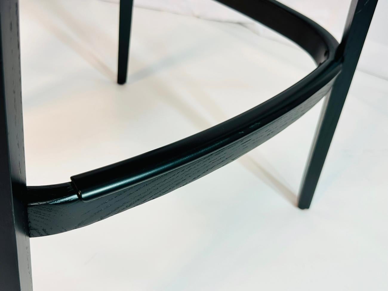 Paar Barhocker von Eero Saarinen für Knoll, gepolstert, etikettiert und datiert im Angebot 7