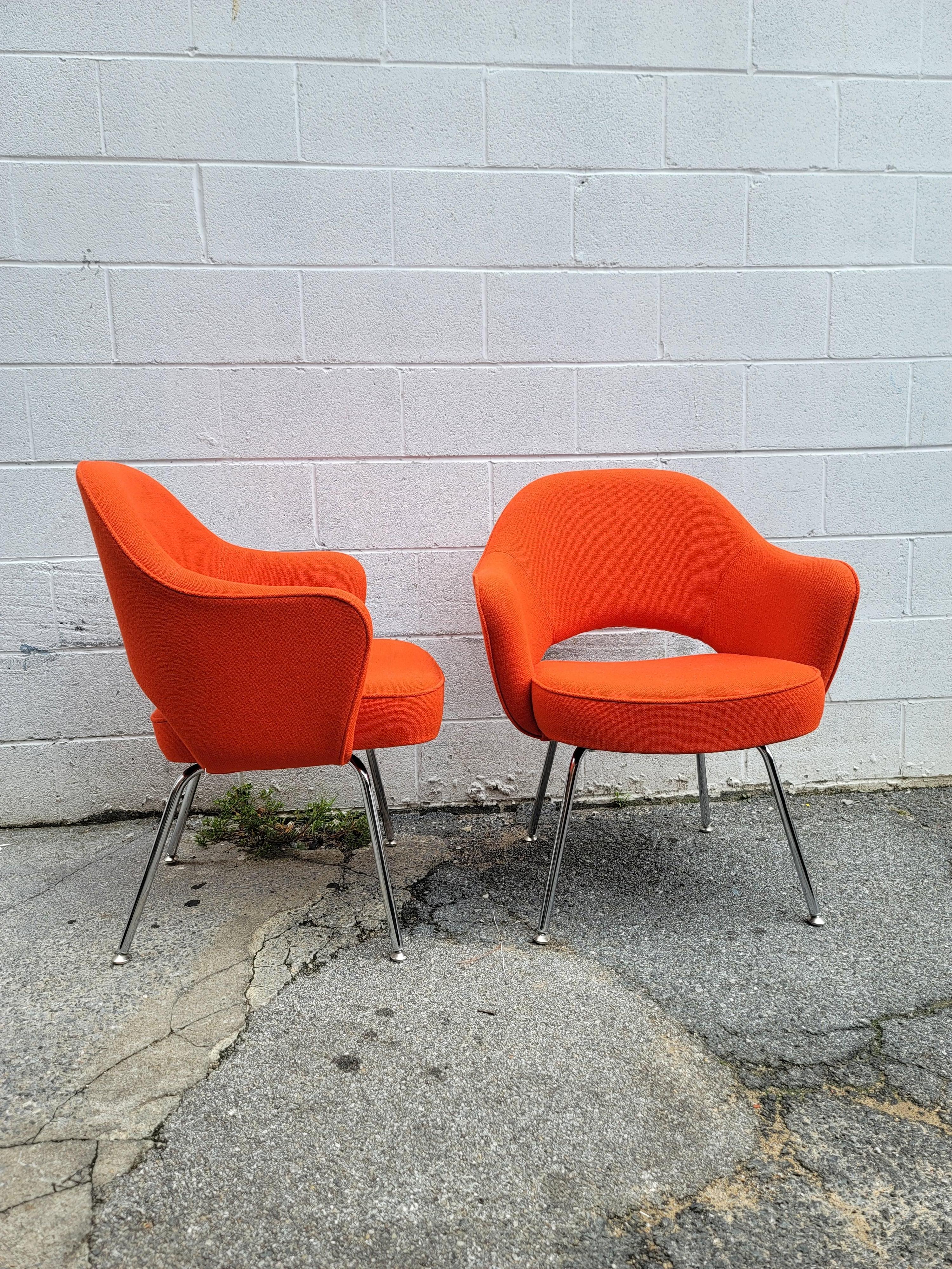 20th Century Pair of Eero Saarinen for Knoll Executive Armchairs