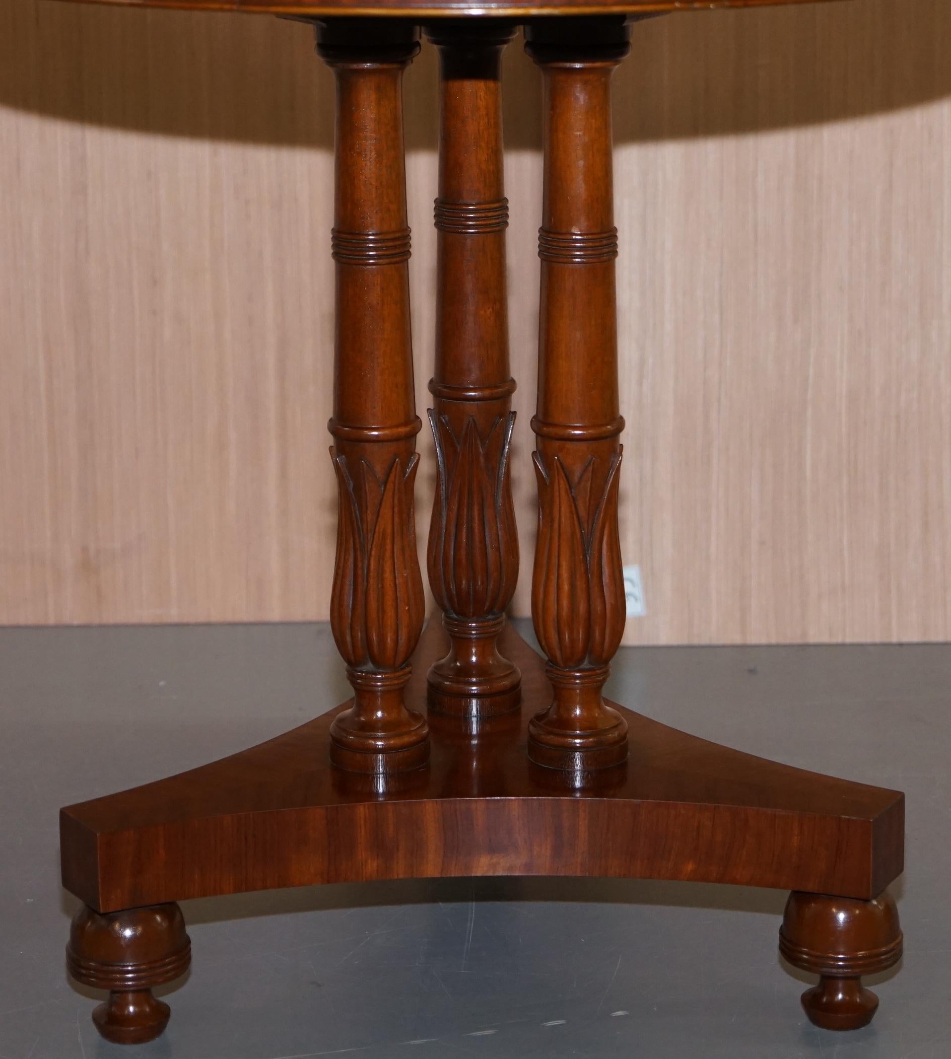 Hand-Crafted Pair of E.G Hudson Regency Drum Style Side End Wine Lamp Tables Inc Four Drawers