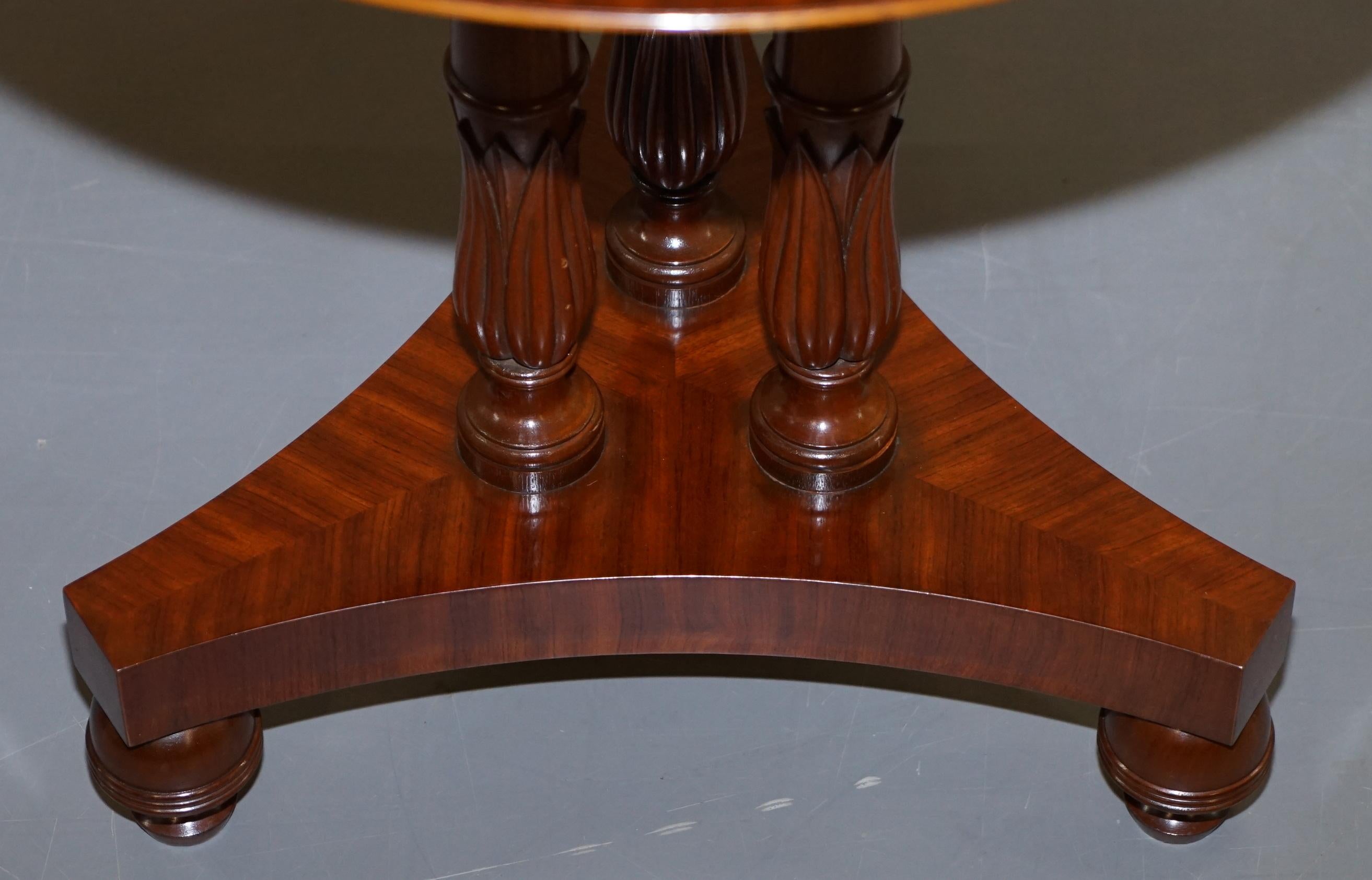 Mahogany Pair of E.G Hudson Regency Drum Style Side End Wine Lamp Tables Inc Four Drawers