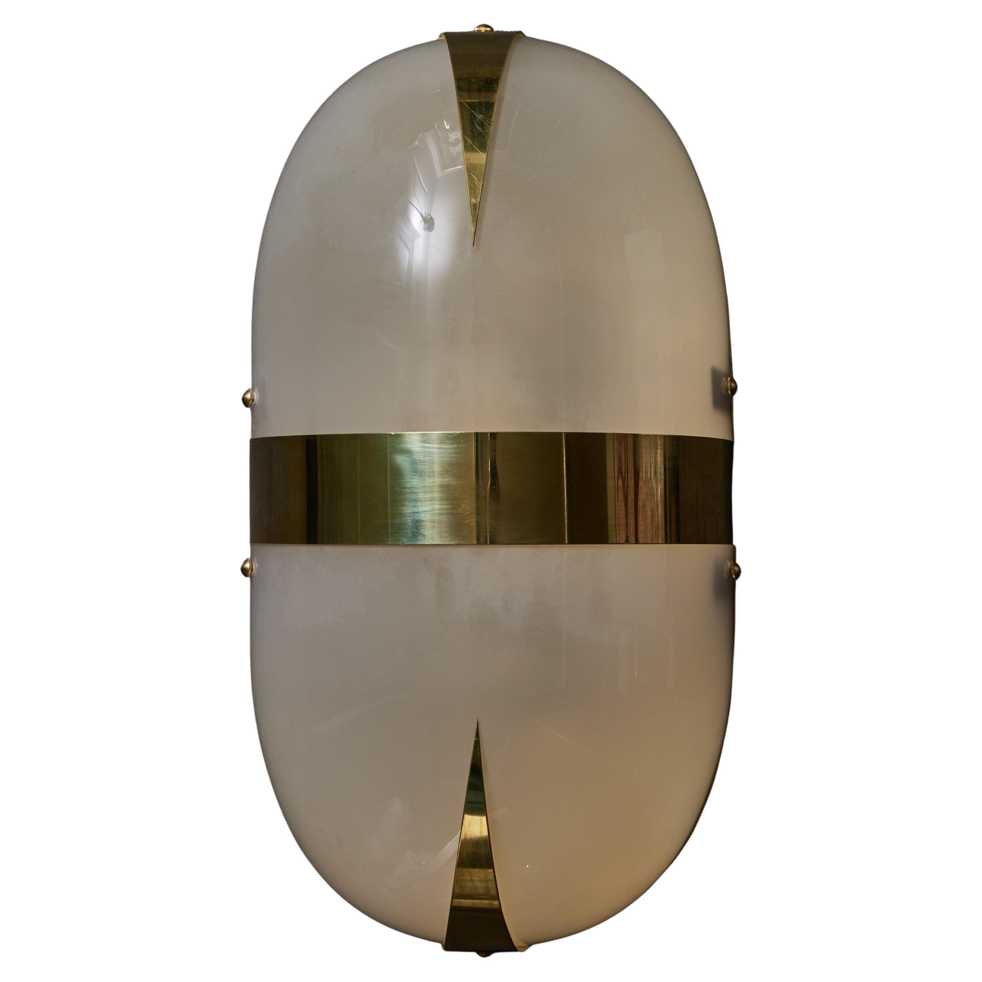 Pair of Egg Shaped Murano Glass Wall Sconces For Sale