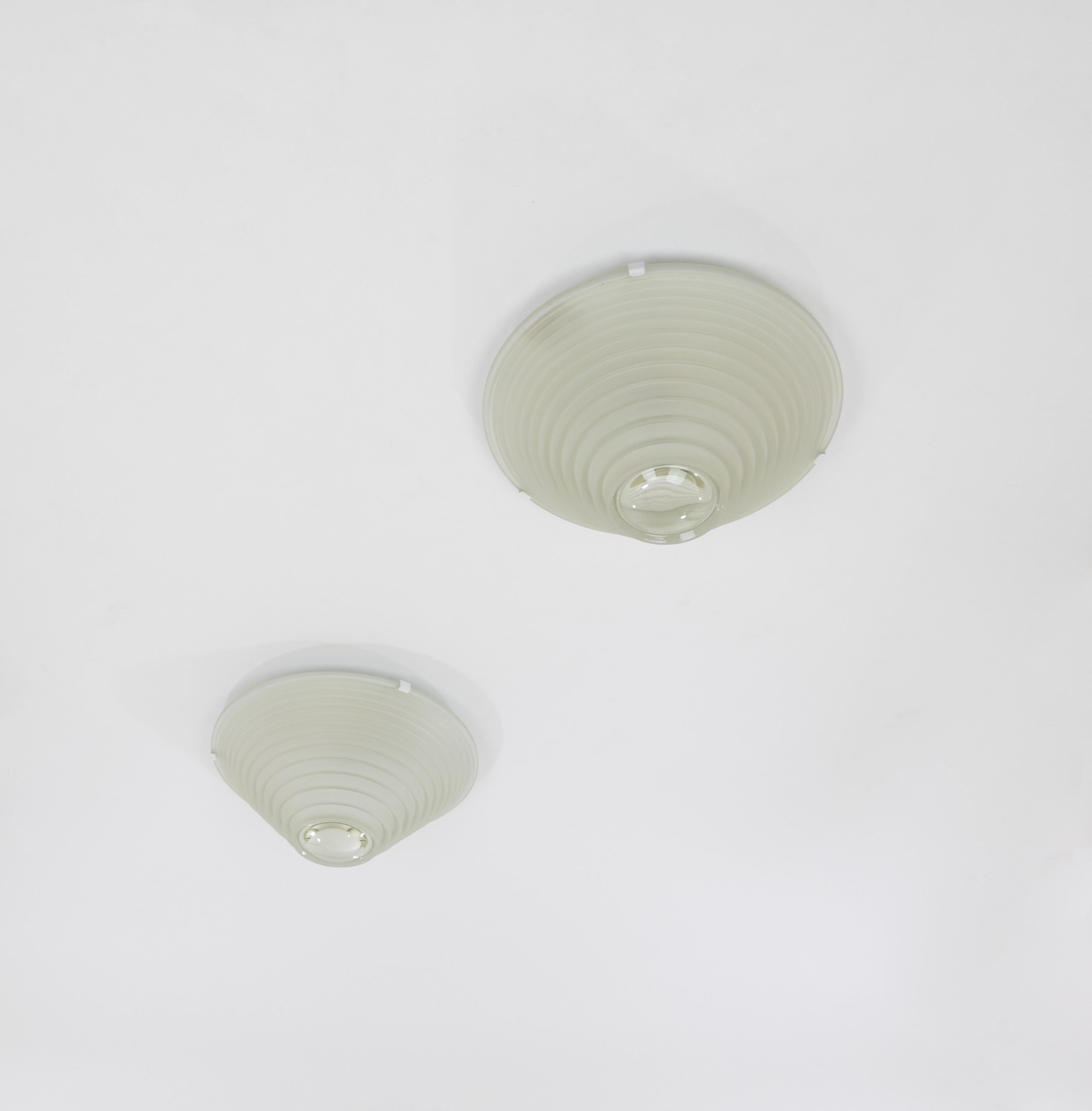 Coppia di lampade da soffitto Egina di Angelo Mangiarotti per Artemide, anni '70 In condizioni ottime in vendita a Rotterdam, NL
